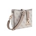 GUESS ZAMIRA MNI BORSA A SPALLA 4G LOGO ALL-OVER BEIGE 