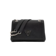 ﻿GUESS NOELLE BORSA NERA A TRACOLLA CON PATTINA 