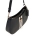 GUESS NOELLE BORSA A SPALLA NERA CON BANDA A CONTRASTO 