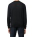 Emporio Armani Maglioncino blu navy in lana vergine con maxi logo EA
