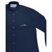 Harmont&Blaine camicia blu in cotone da uomo con taschino nella parte anteriore 