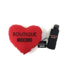 Love Moschino Mini Ombrello  pieghevole con custodia a forma di cuore rosso