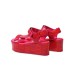 Versace Jeans Couture Sandali da Donna Fucsia con stampa Logo Couture all over
