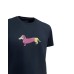 HARMONT&BLAINE T-SHIRT BLU CON LOGO EFFETTO TIE-DYE 