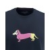HARMONT&BLAINE T-SHIRT BLU CON LOGO EFFETTO TIE-DYE 