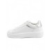 LOVE MOSCHINO SNEAKERS BIANCA E ARGENTO DA DONNA 