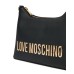 LOVE MOSCHINO BORSA NERA A SPALLA IN ECOPELLE CON LOGO ORO LETTERING  