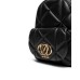 LOVE MOSCHINO ZAINO NERO IN ECOPELLE EFFETTO TRAPUNTATO DA DONNA 