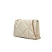 LOVE MOSCHINO BORSA BEIGE A SPALLA DA DONNA CON LOGO LETTERING ORO 