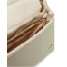 LOVE MOSCHINO BORSA BEIGE A SPALLA DA DONNA CON LOGO LETTERING ORO 