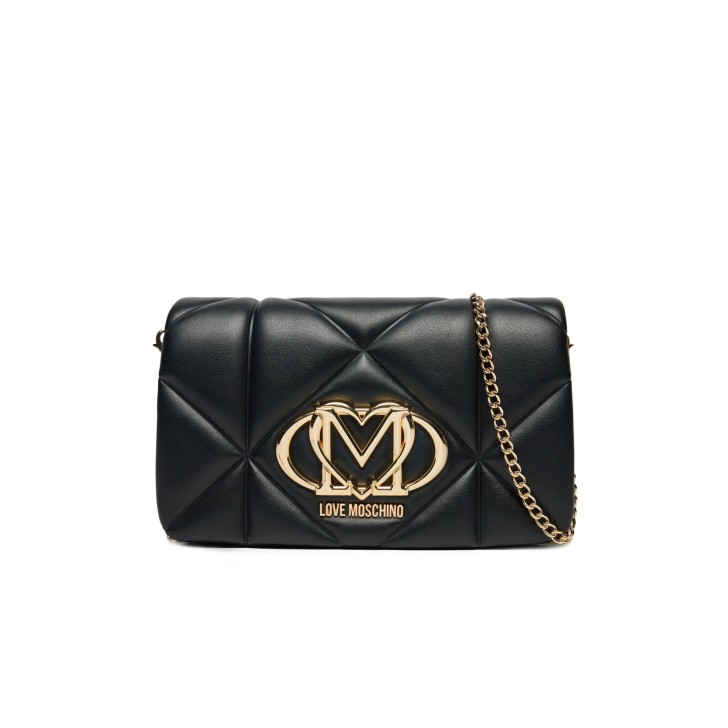 LOVE MOSCHINO BORSA NERA DA DONNA TRAPUNTATA A TRACOLLA 