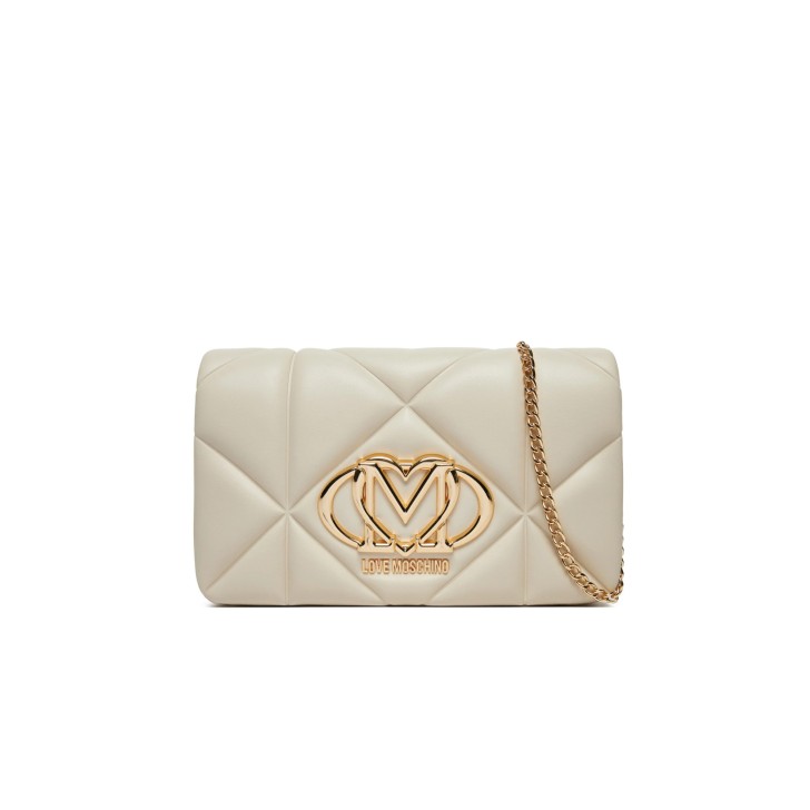 LOVE MOSCHINO BORSA BEIGE DA DONNA TRAPUNTATA A TRACOLLA 