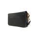 LOVE MOSCHINO BORSA NERA A TRACOLLA IN VERA PELLE CON DETTAGLIO CIONDOLO 