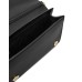 LOVE MOSCHINO BORSA NERA A TRACOLLA CON LOGO LETTERING ORO 