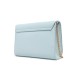 LOVE MOSCHINO BORSA AZZURRA A TRACOLLA CON LOGO LETTERING ORO 