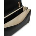 LOVE MOSCHINO BORSA NERA A SPALLA DA DONNA CON LOGO ORO LETTERING 