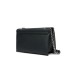 LOVE MOSCHINO BORSA NERA A SPALLA DA DONNA CON LOGO ARGENTO LETTERING 