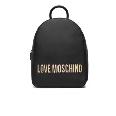 LOVE MOSCHINO ZAINO NERO DA DONNA CON LOGO LETTERING ORO 