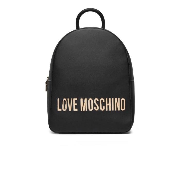 LOVE MOSCHINO ZAINO NERO DA DONNA CON LOGO LETTERING ORO 