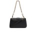 LOVE MOSCHINO BORSA NERA A SPALLA CON LOGO LETTERING ORO 