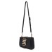 LOVE MOSCHINO BORSA NERA A SPALLA CON LOGO LETTERING ORO 