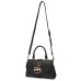 LOVE MOSCHINO BORSA NERA A MANO CON LOGO LETTERING ORO