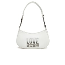 LOVE MOSCHINO BORSA IN PU BIANCO CON LOGO LETTERING SFUMATO