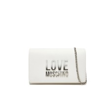 LOVE MOSCHINO BORSA A TRACOLLA BIANCA CON LOGO LETTERING SFUMATO 
