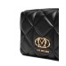 LOVE MOSCHINO POCHETTE TRAPUNTATA NERA CON LOGO LETTERING 