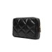 LOVE MOSCHINO POCHETTE TRAPUNTATA NERA CON LOGO LETTERING 