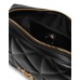 LOVE MOSCHINO POCHETTE TRAPUNTATA NERA CON LOGO LETTERING 