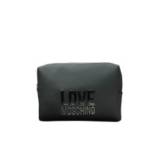 LOVE MOSCHINO POCHETTE NERA DA DONNA CON LOGO LETTERING SFUMATO 