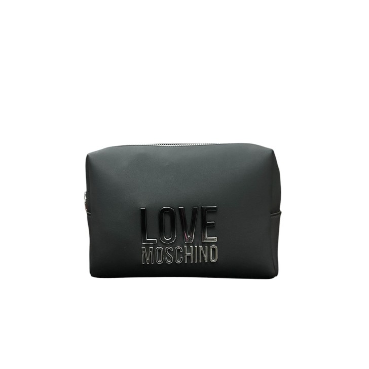 LOVE MOSCHINO POCHETTE NERA DA DONNA CON LOGO LETTERING SFUMATO 