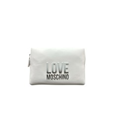 LOVE MOSCHINO POCHETTE BIANCA DA DONNA CON LOGO LETTERING SFUMATO 