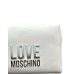 LOVE MOSCHINO POCHETTE BIANCA DA DONNA CON LOGO LETTERING SFUMATO 
