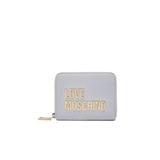 LOVE MOSCHINO PORTAFOGLIO AZZURRO CON LOGO LETTERING ORO 