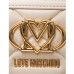 LOVE MOSCHINO PORTAFOGLIO BEIGE TRAPUNTATO CON LOGO ORO 