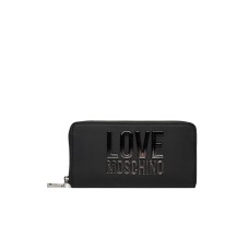 LOVE MOSCHINO PORTAFOGLIO NERO CON LOGO LETTERING SFUMATO