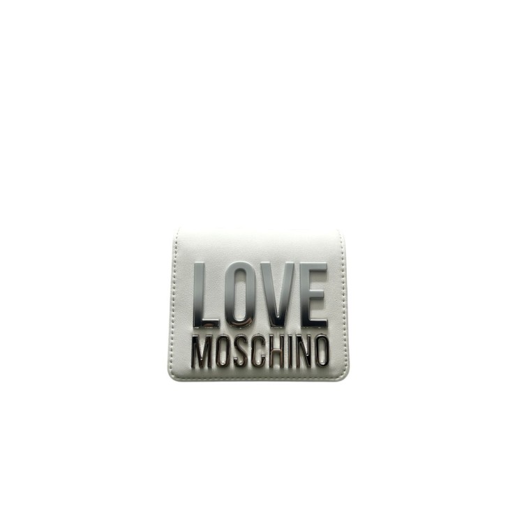 LOVE MOSCHINO PORTAFOGLIO BIANCO CON LOGO LETTERING SFUMATO
