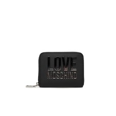 LOVE MOSCHINO PORTAFOGLIO NERO DA DONNA CON LOGO LETTERING SFUMATO 