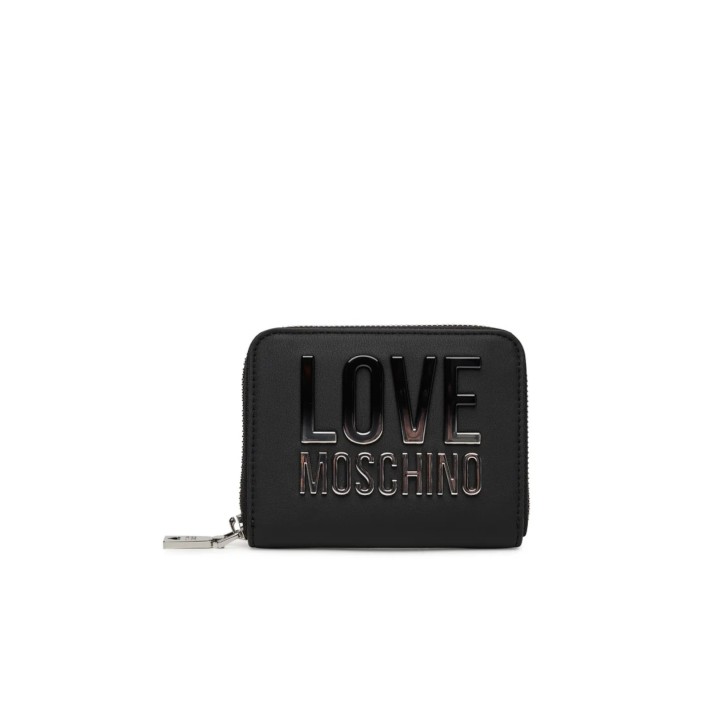 LOVE MOSCHINO PORTAFOGLIO NERO DA DONNA CON LOGO LETTERING SFUMATO 