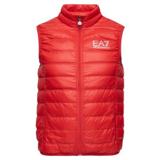 EA7 Emporio Armani gilet rosso da Uomo con logo argento