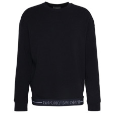 Emporio Armani Felpa blu navy in double jersey