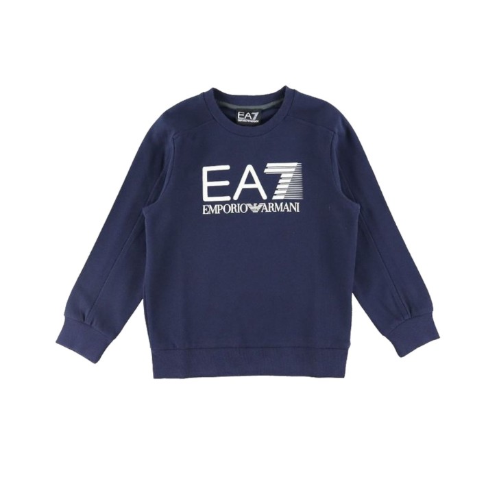 EA7 Emporio Armani Felpa Blu da Bambino 