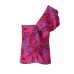 Versace Jeans Couture Top Fucsia da Donna con stampa Logo Couture all over