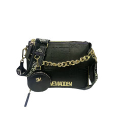 Steve Madden Borsa nera logo All Over tono su tono da Donna