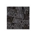 Moschino Boxer da mare nero con logo lettering All Over