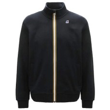 K-Way Felpa nera in cotone con logo nella parte anteriore 