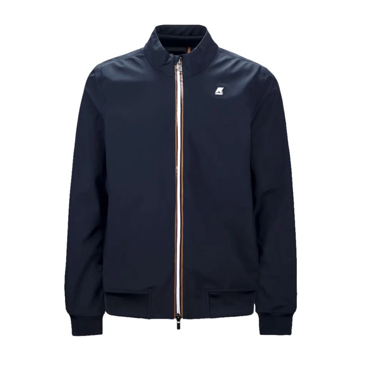 K-WAY giubbotto blu da uomo con logo 