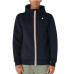K-way felpa nera con zip e cappuccio da Uomo